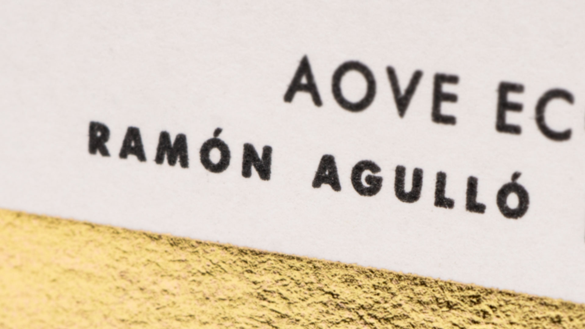 Detalle botella Ramón Agullo