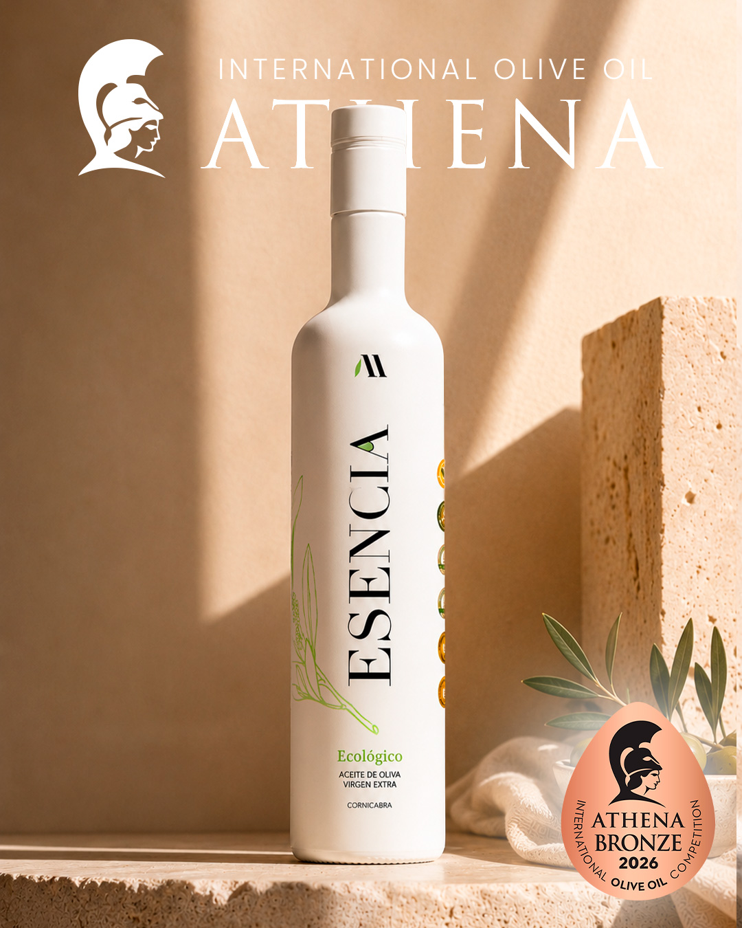 Esencia Ecológico Cornicabra, Bronze en ATHENA International Olive Oil Competition 2026
