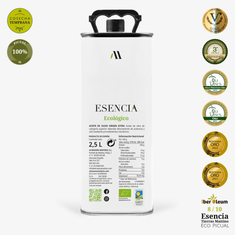 AOVE-Esencia-Ecológico-lata-2,5-L-PICUAL-perfil-1